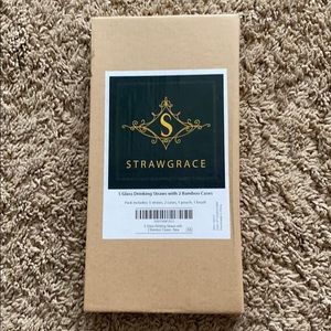 🆕 Strawgrace Glass Drinking Straws w/ Bamboo Case